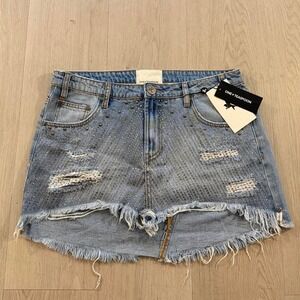 OneTeaspoon Junkyard Relaxed Denim Mini Skirt Size 28